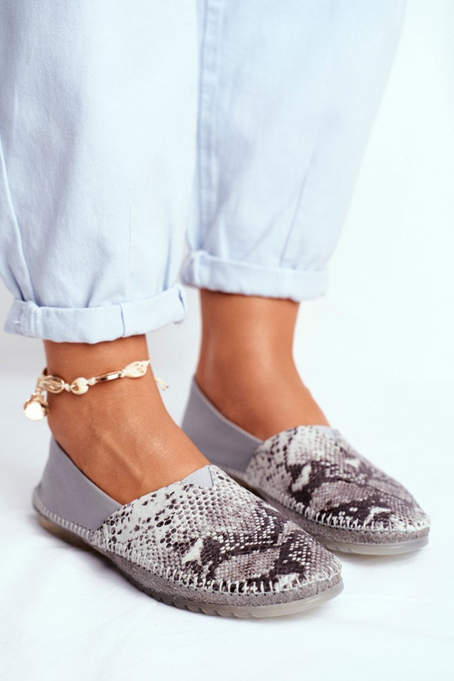 Dámska balerinas Maciejka Gray Leather 01930-66/00-0