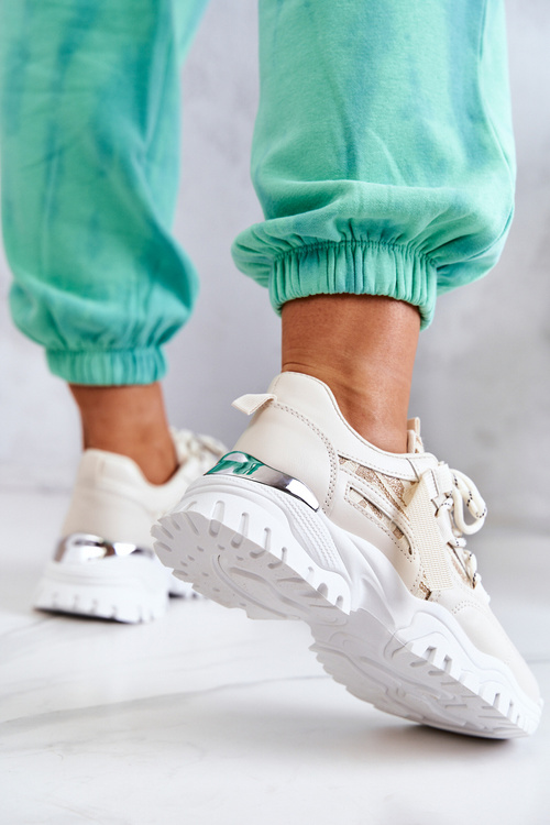 Tenisky na masívnom jedinom béžovom štýle