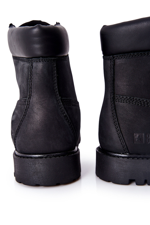 Kožené Boty Trappers Big Star II174263 Černé