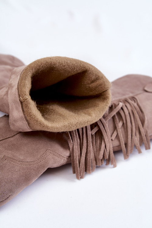 Dámské semišové kovbojské boty Lewski 3094/F Šedá