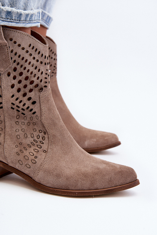 Dámské černé lodičky na podpatku Zazoo 3394/2 Kapučíno