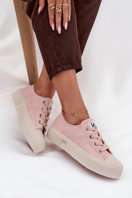 Dámské tenisky na platformě LEE ISLA C WOMEN LOW 50253001.78E Růžové