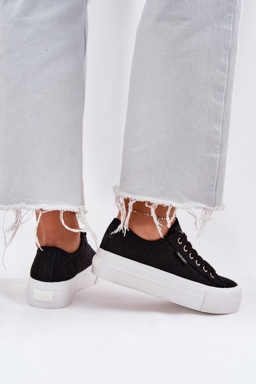 Dámske Tenisky S Čipkou Lee Cooper LCW-25-31-3439L Čierne