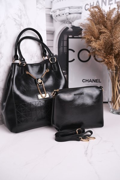 Elegantní Dámská Kabelka s kosmetickou taškou MONNARI BAG5810-020 černá
