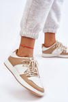 Dámska klasická dvojosúvacia športová topánka Jella White-Beige