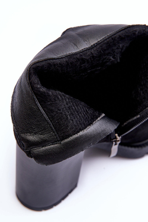 Black Makeline semišové vysoké podpätky