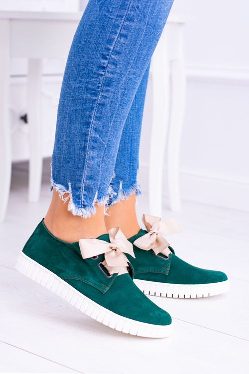 zelené kožené dámské tenisky Loop