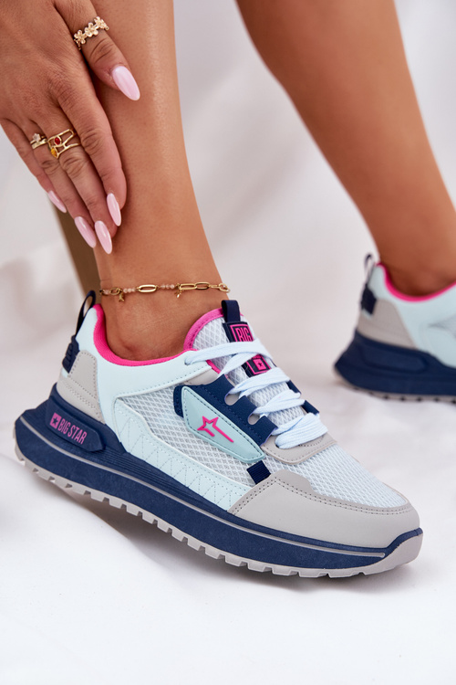 Dámske Športové Topánky Na Platforme Big Star RR274A225 HI-POLY SYSTEM Modré