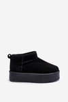 Suede Snow topánky na platforme Black Corcoran