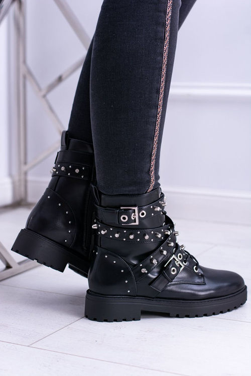 Dámske vysoké čierne topánky Albere