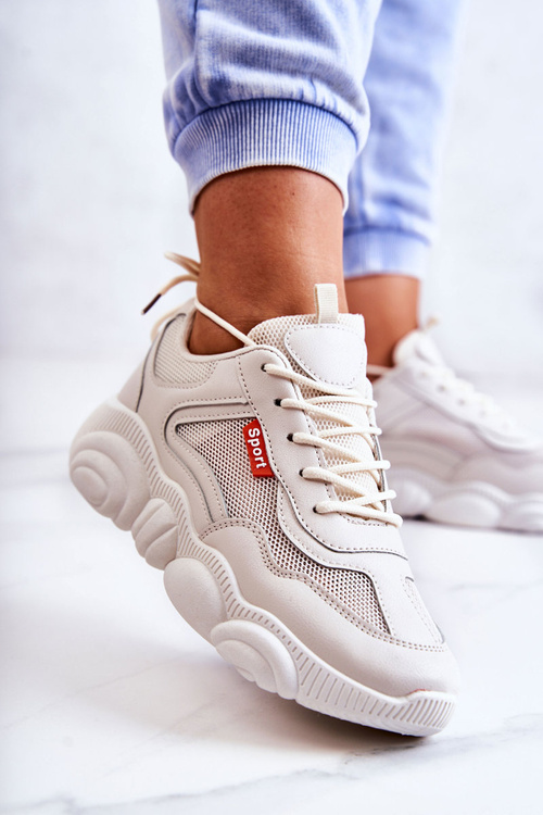 Dámske tenisky Športové topánky s mriežkou béžou Sallis