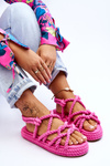 Dámske módne pletené sandále Fuchsja Tiffanie