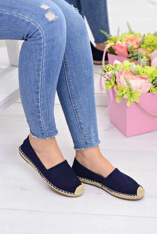 Damskie Granatowe Espadryle Slip On Lupita