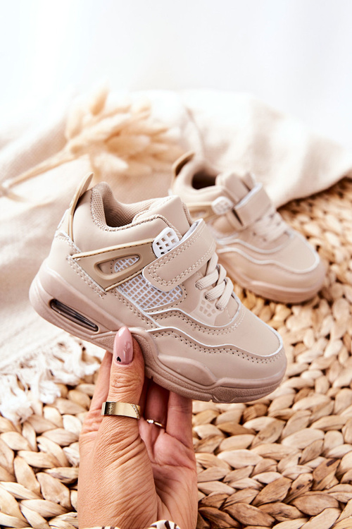 Dětská Kožené Sportovní Obuv Béžové Marisa