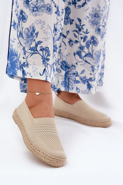 Dámske Espadrilky S Pletením Vinceza 13624 Béžové