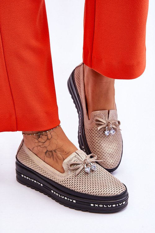 Dámsky sklz -kožená koža havran