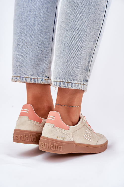 Semišové Sportovní Boty Tenisky Dámské D.Franklin Béžové DFSH387005