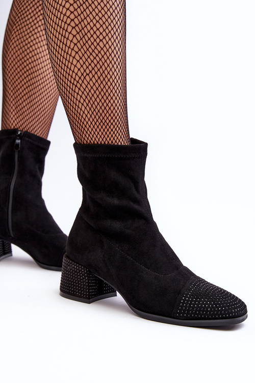 Dámské Nízké Podpatky S Ozdobou Černé Vissias