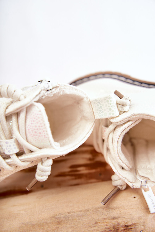 Dětské zateplené kozačky se zipem Bílý Betsy