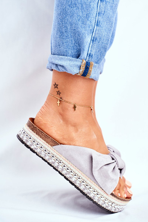 Dámske vysoké šedé mortigo