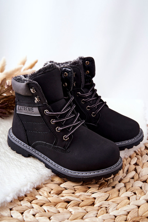 Dětské Boty Izolované Cerne Graves