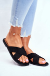 Dámske krížové pruhy papuče Čierne Filipíny