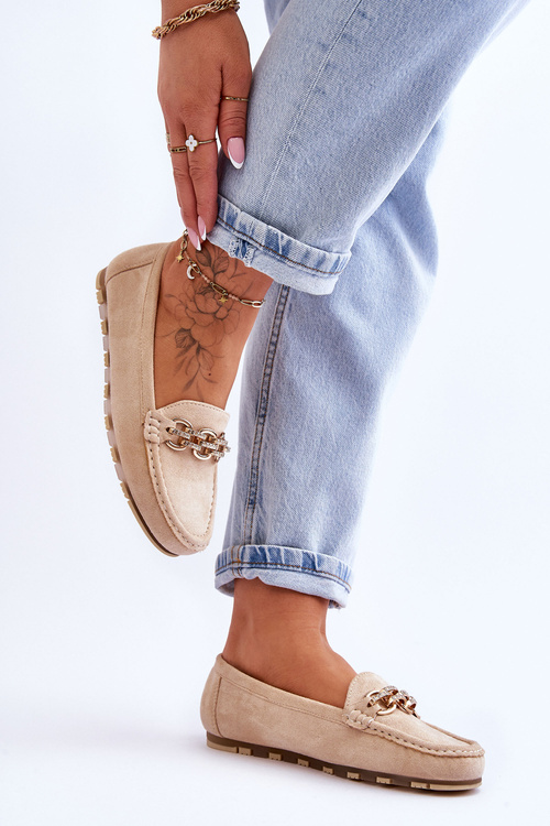 Dámské semišové mokasíny Béžová Sorento