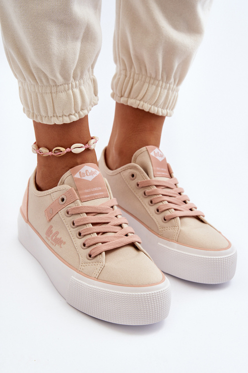 Dámské plátěné tenisky Lee Cooper LCW-24-31-2196 Beige