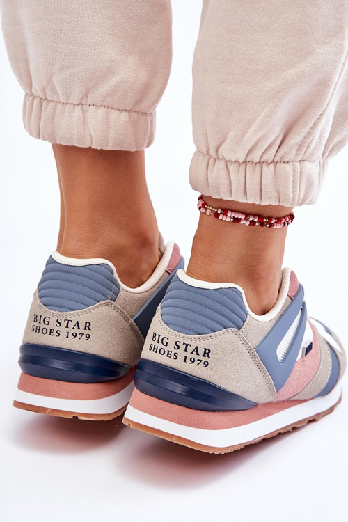 Pohodlné dámské tenisky Memory Foam Big Star LL274951 Modré