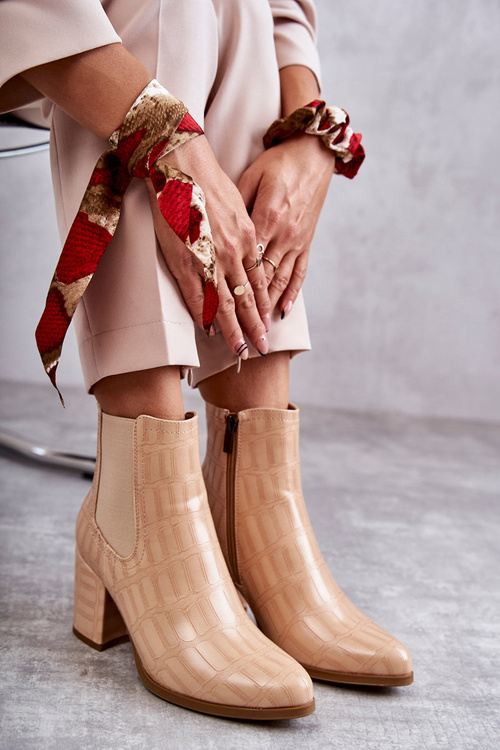 Hadí kožené topánky la.fi 260038be-xc béžová