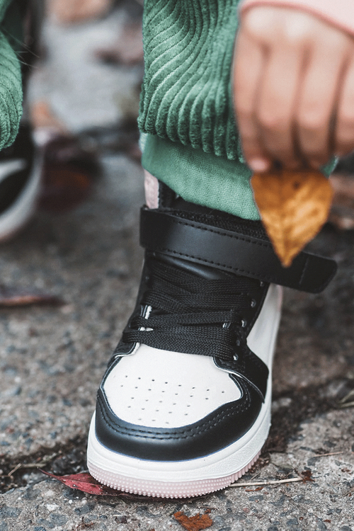 Dětské sportovní vysoká boty bílá-růžová Teredite