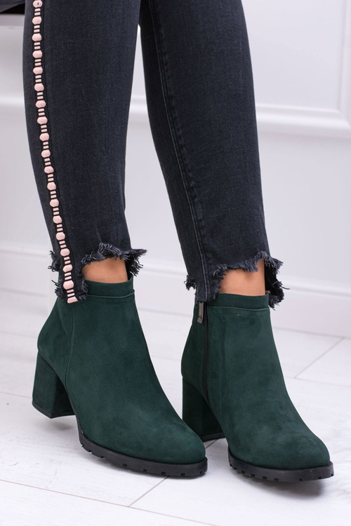 Dámske zelené kožené topánky na nicole Post
