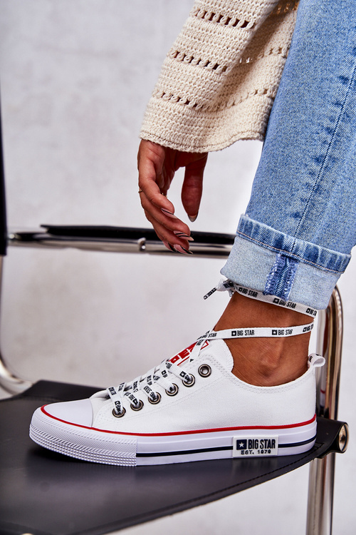 Dámské Materiál Sneakers Big Star KK274101 Bílá