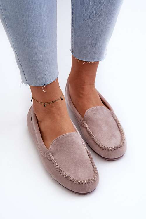 Dámske mokasíny z fialového ekologického semišu Amrutia