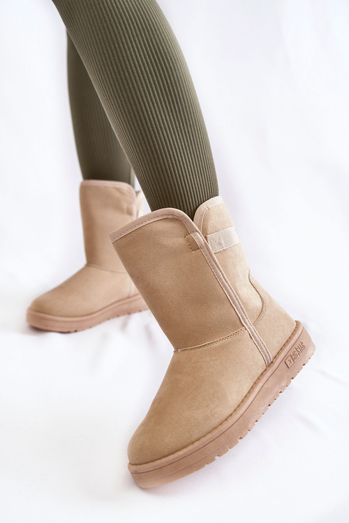 Dámské vysoké boty do sněhu Big Star KK274617 Světle béžová