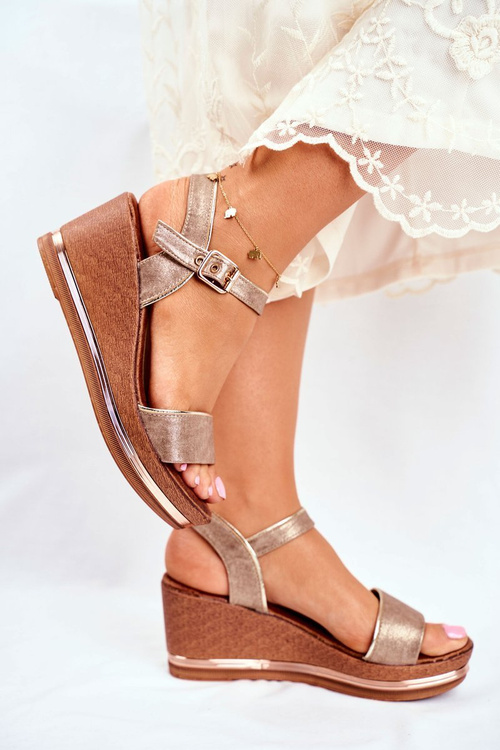 Dámské Sandály Na Klínu béžové Monroe