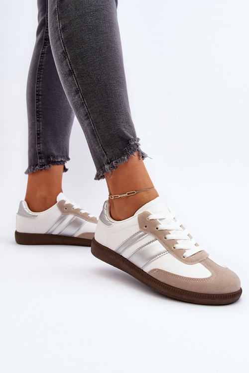 Dámske nízke športové topánky Sneakers Biele Cafala