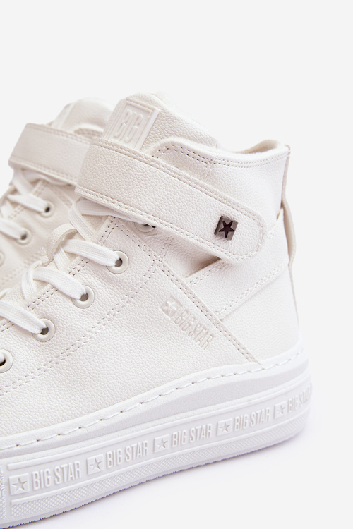 Izolované tenisky žien na platforme Big Star White MM274006