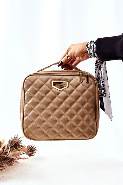 Veľký prešívaný kozmetičko Monnari CSM0040-023 zlato