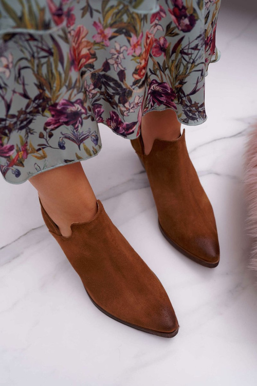 Dámské Kotníkové Boty semišové hnědé Anabella