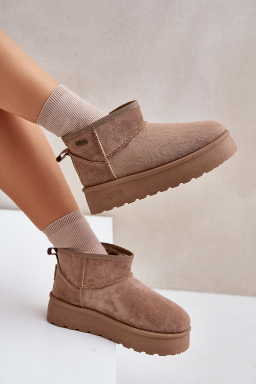 Nízke sněhule na platformě Big Star OO274A100 béžové