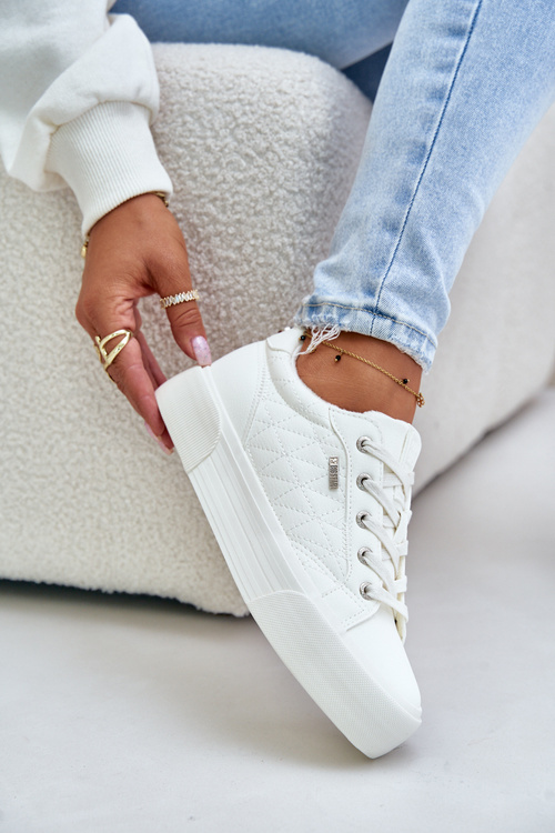 Dámske Tenisky Na Platforme Zateplené Big Star OO274A464 Biele