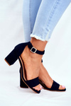 Suede Sandals na Vinceza Post 20-17058 NAVY BLUE