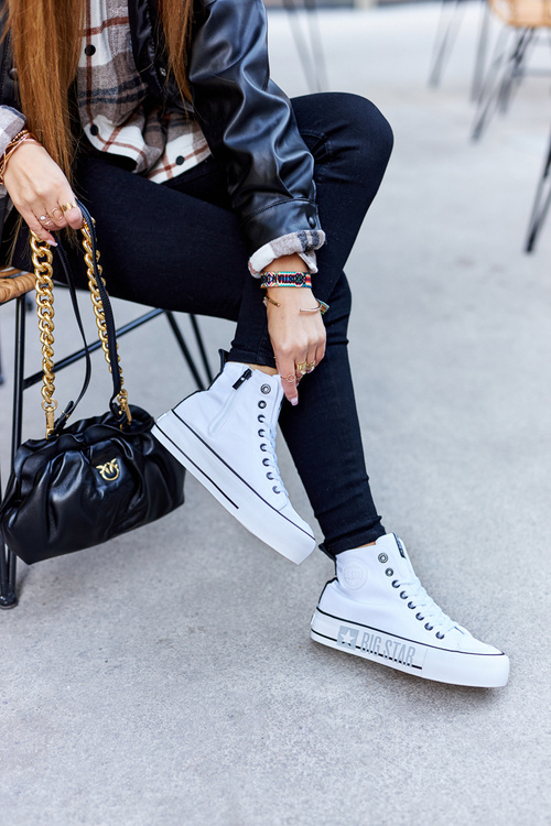 Vysoké tenisky na bielej platforme Big Star II274014