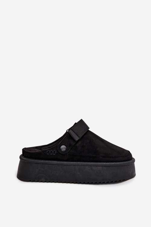 Dámske snehule na platforme s suchým zipsom čierne Jorielle