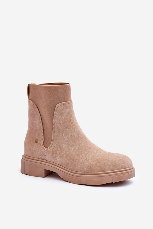 Semišové topánky dámske bundy beige tannaz