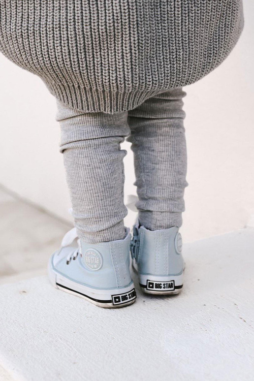 Dětské Tenisky Vysoké Se Zipem BIG STAR HH374088 Modrá