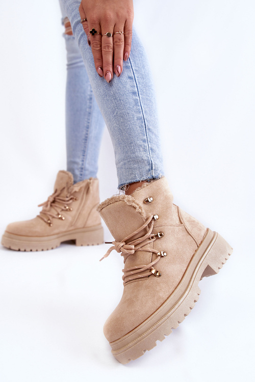 Ženské semišové topánky béžové béžové bellita