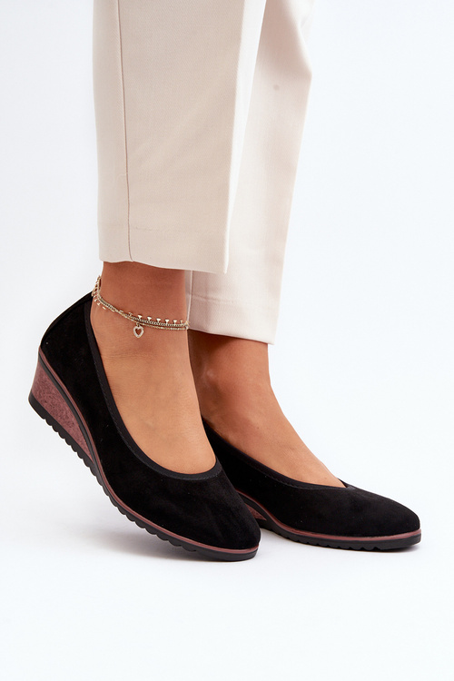 Dámske topánky na podpätku čierne Belli