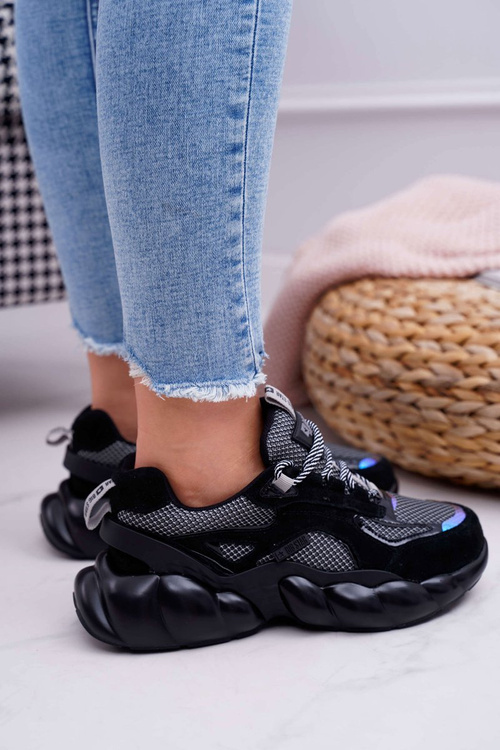 Dámske športové topánky Veľká hviezda od Daniela Lopeza Black and Grey FF274A553